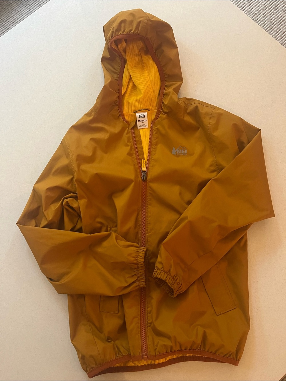REI Kids' Hooded Raincoat in Mustard
